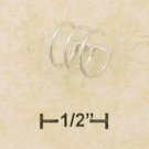 RG024-STERLING SILVER THREE ROW PLAIN COIL