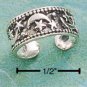 RG025-STERLING SILVER ANTIQUED MOON AND STAR EAR CUFF