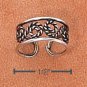 RG033-STERLING SILVER ANTIQUED ROPED SWIRLS EAR CUFF