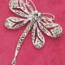 RG039-STERLING SILVER MARCASITE DRAGONFLY PIN
