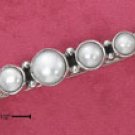 RG247-STERLING SILVER 7 ROUND PEARL HAIR CLIP