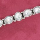 RG248-STERLING SILVER NATURAL SHAPE MULTI PEARL HAIR CLIP WITH SNAP CLOSURE
