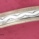 RG250-STERLING SILVER TT BARRETTE WITH SQUEEZE TAB RELEASE SNAP CLOSE