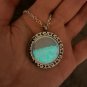 Moon Locket Glass Celestial Glow in the Dark Crystal Necklace Astronomy Space 