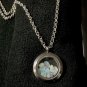 Ethiopian Welo Blue Fire Opals Pendant Glass Locket Necklace AAA Grade Gemstones