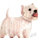 ★ Original Oil DOG Portrait Painting Art WESTIE Artwork