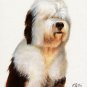 ★ Original Oil Portrait Painting OLD ENGLISH SHEEPDOG ★