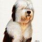 ★ Original Oil Portrait Painting OLD ENGLISH SHEEPDOG ★