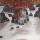 ★ Original Oil Painting Landscape Fall Leaves & River ★