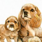 ★ ORIGINAL Oil DOG Portrait Painting COCKER SPANIEL ★