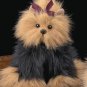 ★ BEARINGTON COLLECTION Dog YORKIE Fur Plush ~IT BARKS~