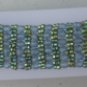 Beaded Bracelet-Ocean Water, right angle weave, 7inch, Handmade