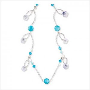 Blue Bejeweled Necklace