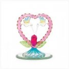 Spun Glass Heart with Two Hummingbirds