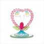 Spun Glass Heart with Two Hummingbirds