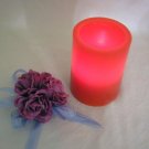 LED Tea Light Wax Holder 10cm - Red