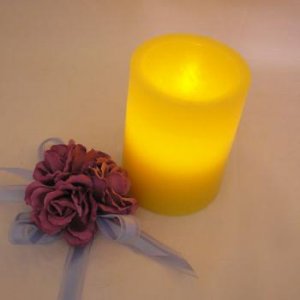 LED Tea Light Wax Holder 10cm - Yellow