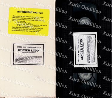 DIRTY 30'S CINEMA GINGER LYNN XXX USED VHS PARADISE VISUALS OOP VINTAGE