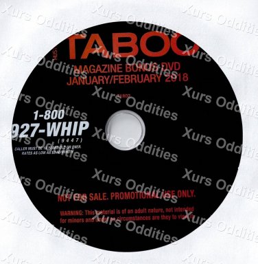 TABOO MAGAZINE CUT JANRUARY/FEBUARY 2018 XXX USED DVD HUSTLER COLLECTOR'S