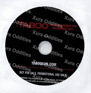 TABOO MAGAZINE CUT DECEMBER 2011 XXX USED DVD HUSTLER COLLECTOR'S