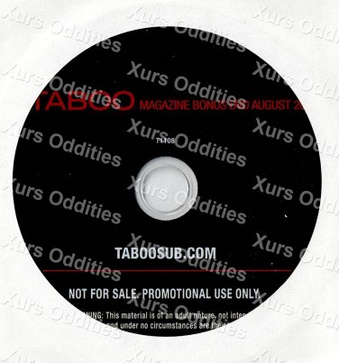 TABOO MAGAZINE CUT AUGUST 2011 XXX USED DVD HUSTLER COLLECTOR'S