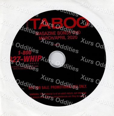 TABOO MAGAZINE CUT MARCH/APRIL 2020 XXX USED DVD HUSTLER COLLECTOR'S