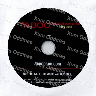 TABOO MAGAZINE CUT JULY 2013 XXX USED DVD HUSTLER COLLECTOR'S