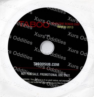 TABOO MAGAZINE CUT MARCH 2013 XXX USED DVD HUSTLER COLLECTOR'S