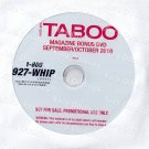 TABOO MAGAZINE CUT SEPTEMBER/OCTOBER 2018 XXX USED DVD HUSTLER COLLECTOR'S