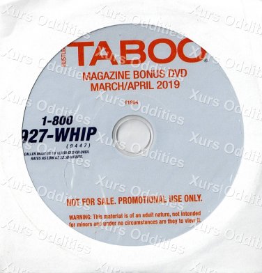 TABOO MAGAZINE CUT MARCH/APRIL 2019 XXX USED DVD HUSTLER COLLECTOR'S
