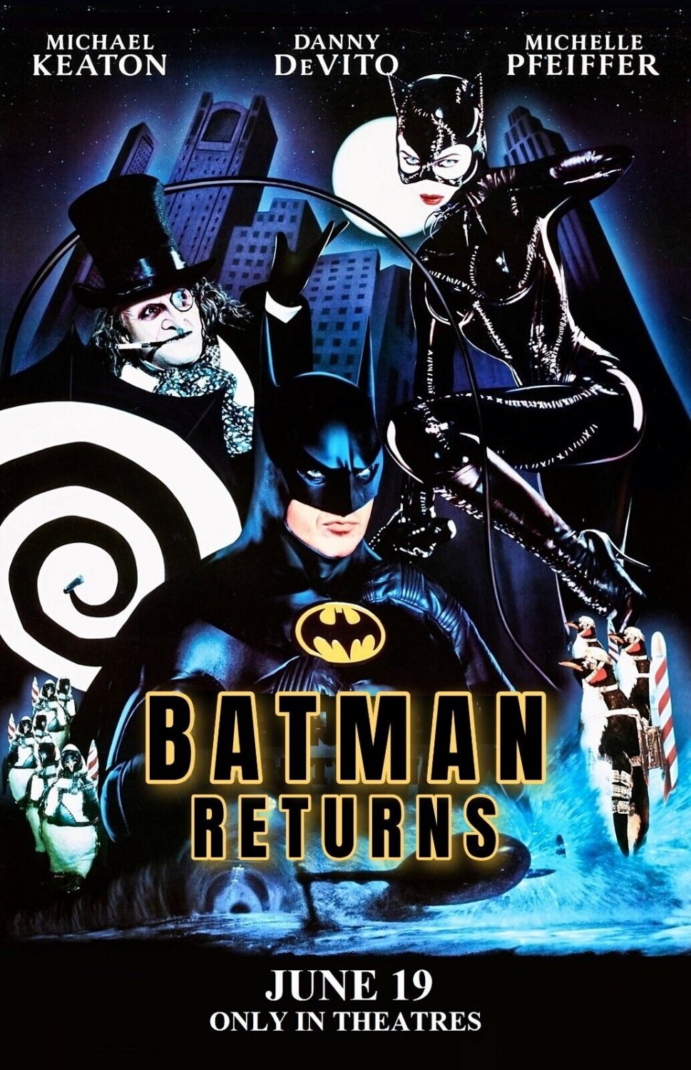 Batman Returns Movie Poster | Michael Keaton | 11x17 | 1992 | NEW | USA