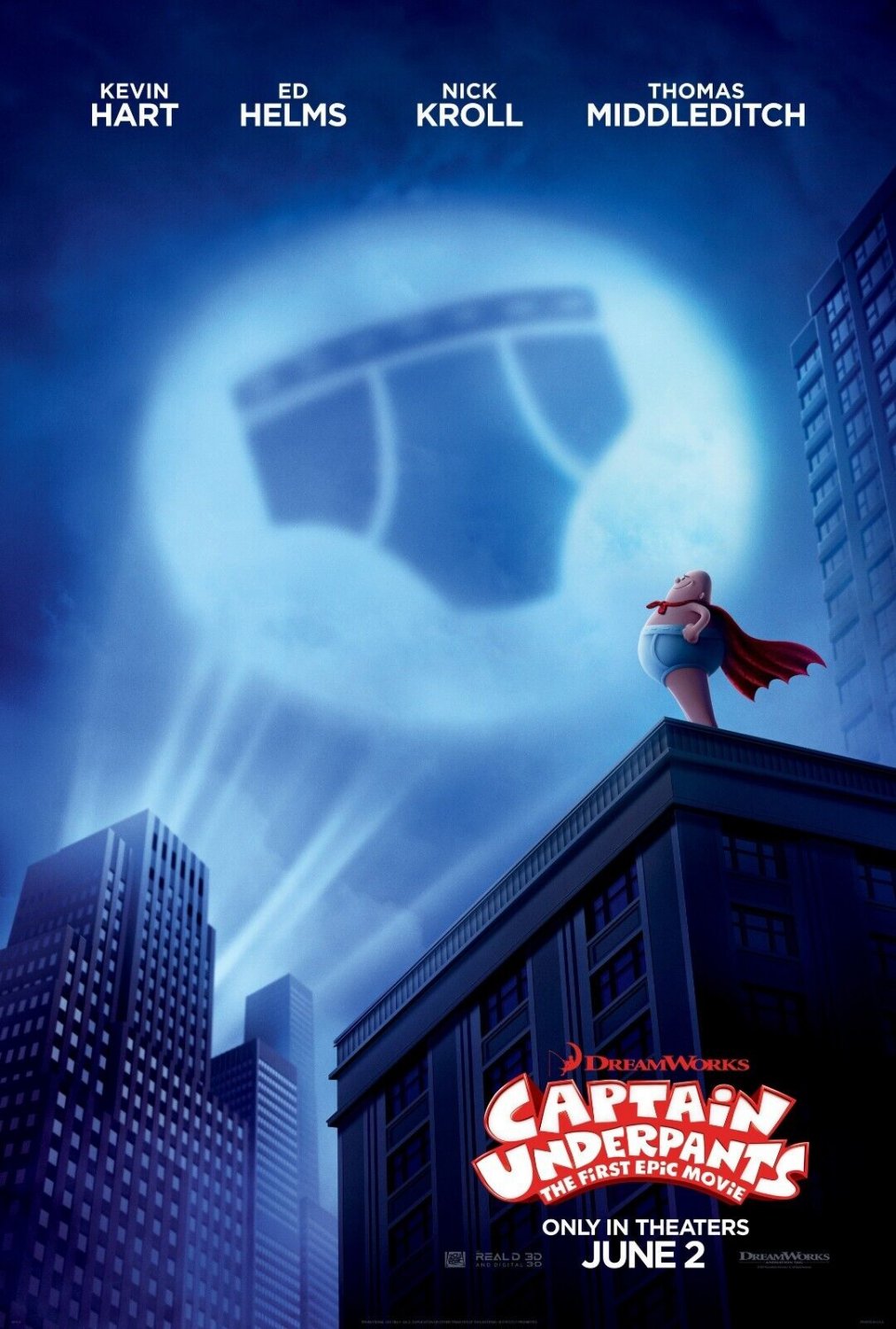 Captain Underpants: The First Epic Movie Poster | 2017 | 11x17 | NEW | USA
