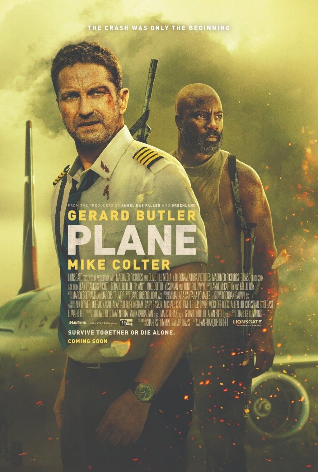 Plane Movie Poster | Gerard Butler | 2023 | 11x17 | NEW | USA