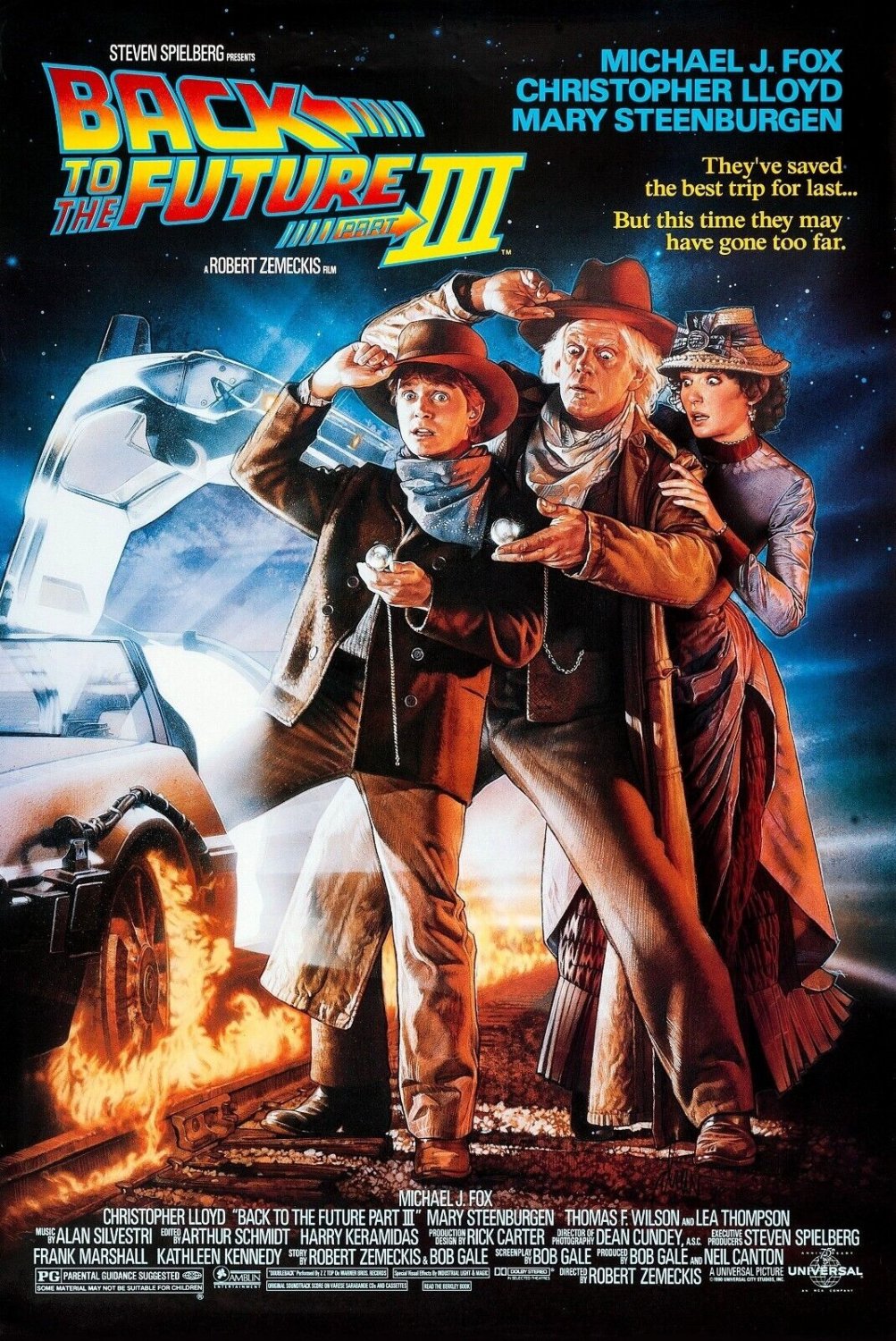 Back to The Future: Part III 3 Movie Poster | 11x17 | 1990 | NEW | USA