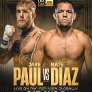 Jake Paul vs Nate Diaz Boxing Fight Poster - 11x17 Inches | NEW USA