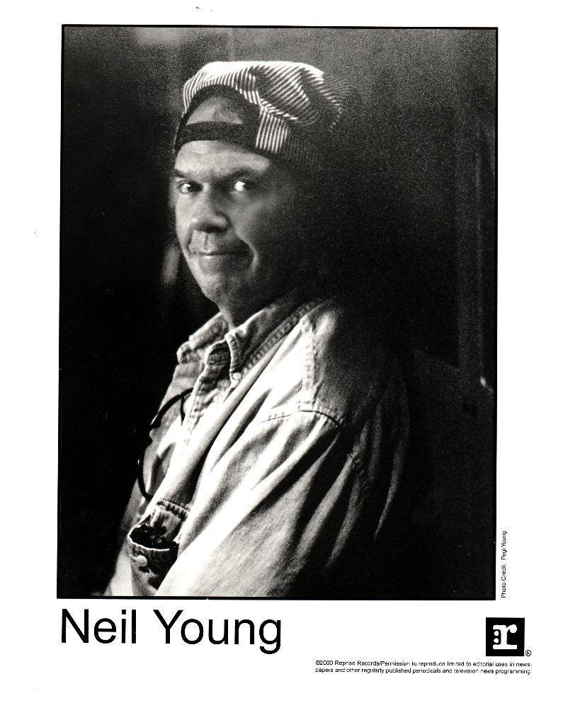 Neil Young Silver And Gold Official 2000 Reprise Records 8x10 B/w Press ...