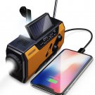 Emergency Portable Power Bank USB/Solar/Hand Crank Charging Weather Radio (Model A1) NOAA/AM/FM