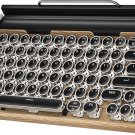 Retro Wireless Mechanical Gaming Keyboard Bluetooth 5.0 Vintage 83 Key Blue Switches LED Backlight