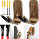 Unique Bent Wood Guitar Hanger Wall Mount Holder for Acoustic Skateboard Design