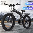 Electric Bicycle 1000W 26 Inch Folding Ebike 48V14AH IP45 Waterproof Mens women