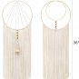 Mkono 2 Pcs Macrame Wall Hanging Woven Boho Wall Decor Art Chic Bohemian Decor