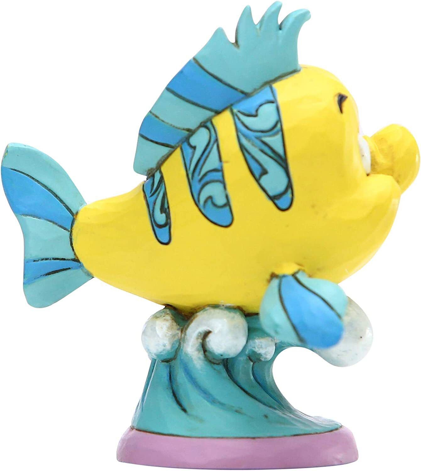 The Little Mermaid Flounder Personality Pose Figurine, 2.95"