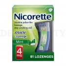 Nicorette Nicotine Lozenges to Stop Smoking Mint Flavor 4 Mg 81 Count