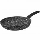 Non Stick Black Frying Pan Ceramic Marble Coated For Gas Electric Induction Hob 24 cm