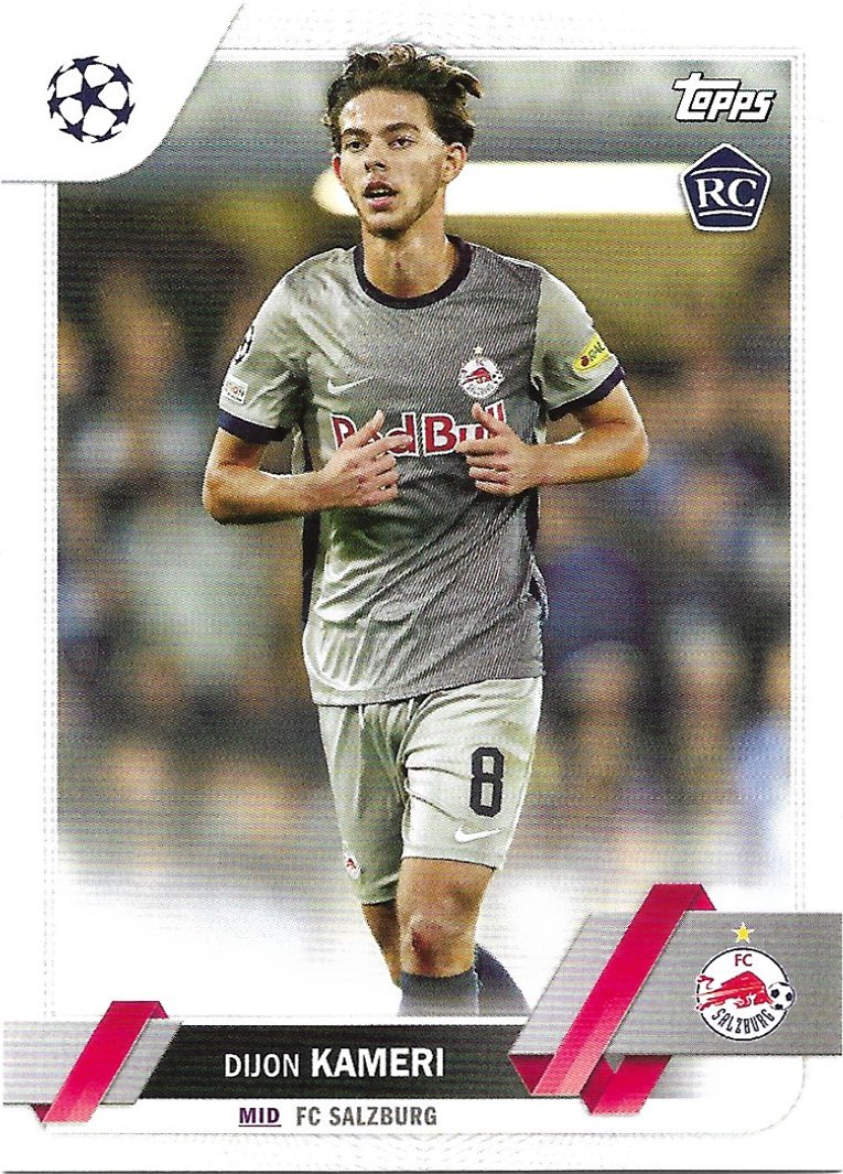 Dijon Kameri 2022-23 Topps UEFA Club Competitions Rookie #2 FC Salzburg Soccer Card