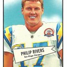 Philip Rivers 2010 Topps 1952 Bowman Design #52B-12 San Diego Chargers Football Card