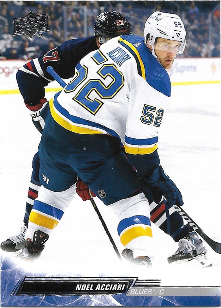 Noel Acciari 2022-23 Upper Deck #625 St. Louis Blues Hockey Card