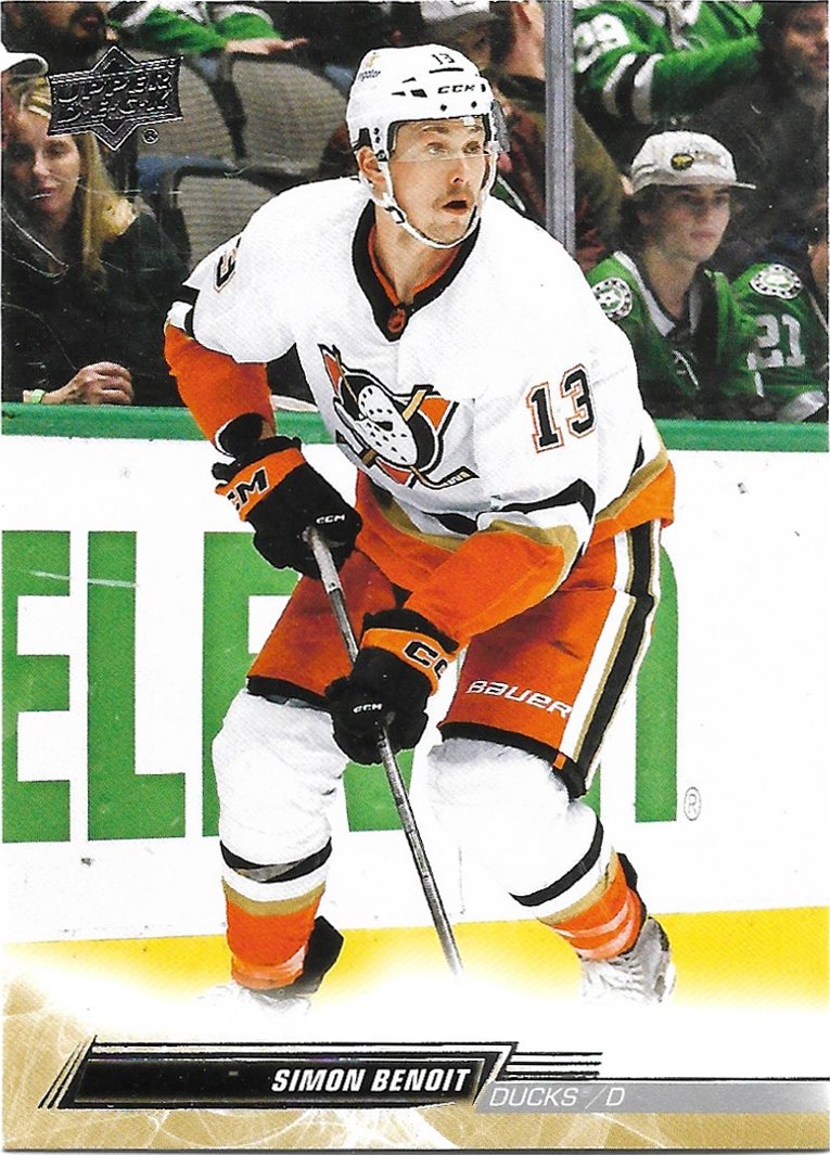 Simon Benoit 2022-23 Upper Deck #505 Anaheim Ducks Hockey Card