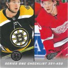 Charlie McAvoy, Moritz Seider 2022-23 Upper Deck #450 Bruins, Red Wings Hockey Card
