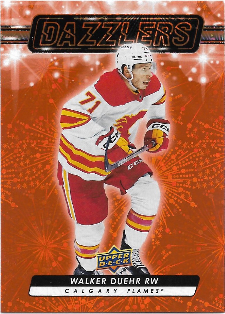 Walker Duehr 2023-24 Upper Deck Dazzlers Orange Rookie #DZ-66 Calgary ...